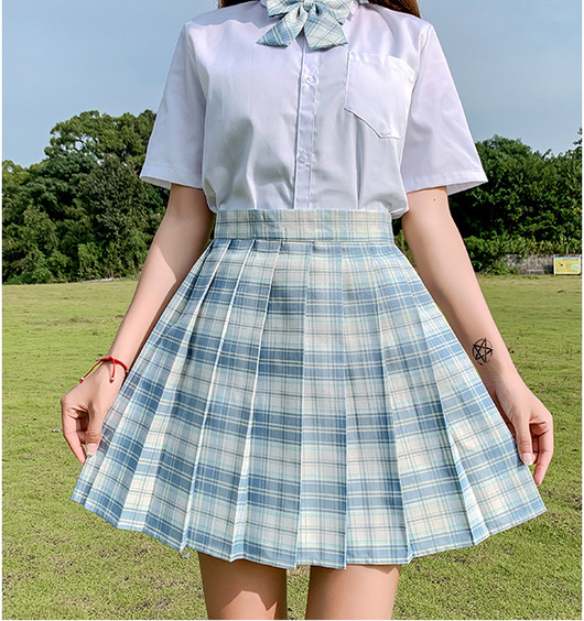 Falda Plisada Uniforme Escolar Japonés de Cintura Alta con Patrón Escocés - Image 20