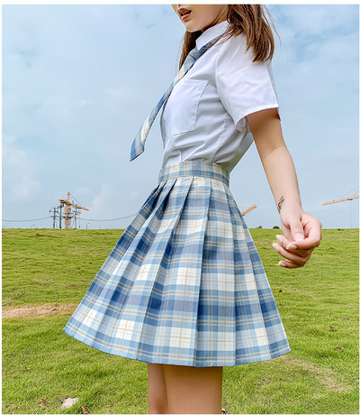 Falda Plisada Uniforme Escolar Japonés de Cintura Alta con Patrón Escocés - Image 21