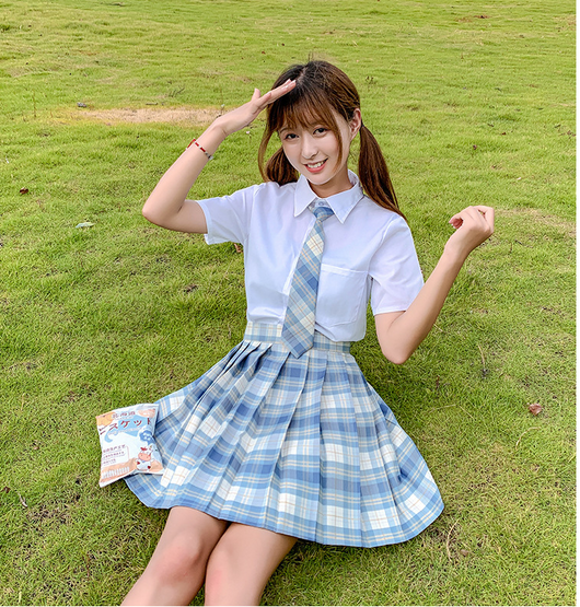 Falda Plisada Uniforme Escolar Japonés de Cintura Alta con Patrón Escocés - Image 22