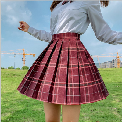 Falda Plisada Uniforme Escolar Japonés de Cintura Alta con Patrón Escocés - Image 8