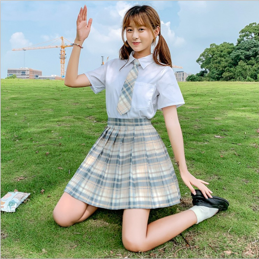 Falda Plisada Uniforme Escolar Japonés de Cintura Alta con Patrón Escocés - Image 6