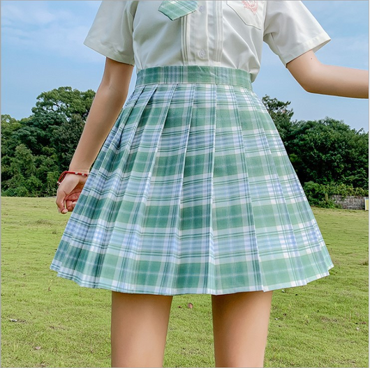 Falda Plisada Uniforme Escolar Japonés de Cintura Alta con Patrón Escocés - Image 12