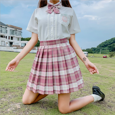 Falda Plisada Uniforme Escolar Japonés de Cintura Alta con Patrón Escocés - Image 10