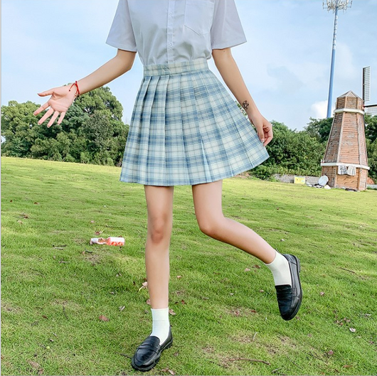 Falda Plisada Uniforme Escolar Japonés de Cintura Alta con Patrón Escocés - Image 15