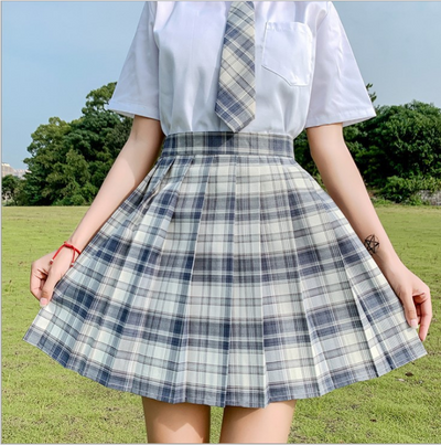 Falda Plisada Uniforme Escolar Japonés de Cintura Alta con Patrón Escocés - Image 16