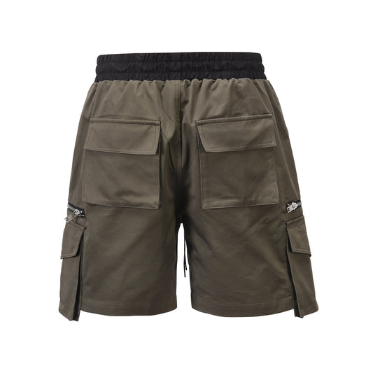 Shorts Cargo Punk Juveniles para Hombre - Diseño Industrial con Múltiples Bolsillos