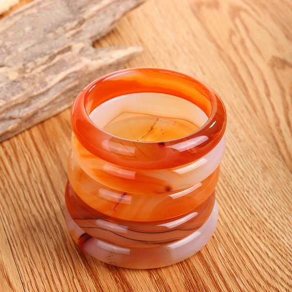 Pulsera de Ágata Natural de Brasil - Gruesa y Auténtica
