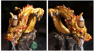 Quemador de Incienso Retroceso Dragón Prosperidad - Decoración Feng Shui para el Hogar - Image 11