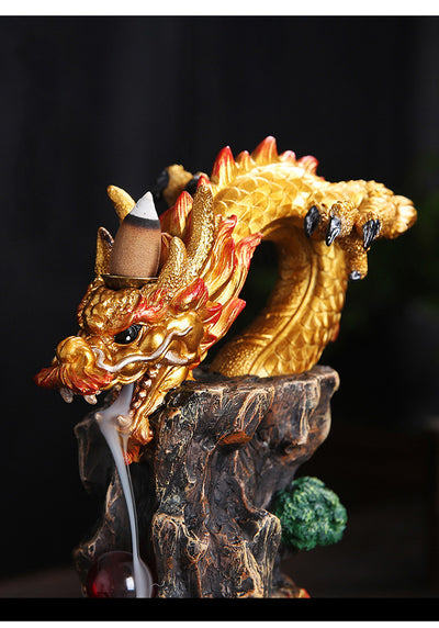 Quemador de Incienso Retroceso Dragón Prosperidad - Decoración Feng Shui para el Hogar - Image 12