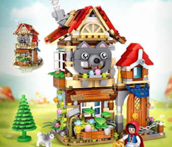 Bloques de Construcción Casa Navideña - Juguete Educativo Puzzle Creativo