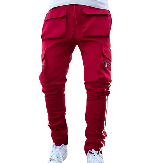 Pantalones Deportivos Casuales Hombre Corte Recto Reflectante Marca Trendy - Image 7