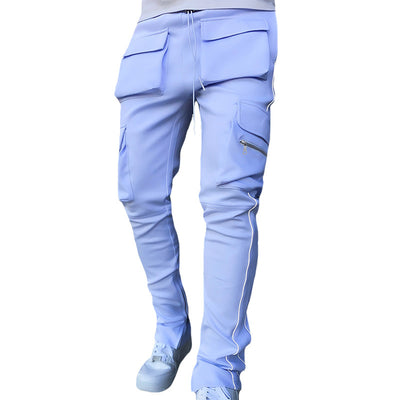 Pantalones Deportivos Casuales Hombre Corte Recto Reflectante Marca Trendy - Image 8