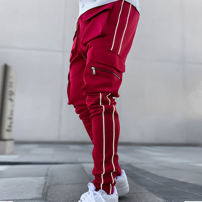 Pantalones Deportivos Casuales Hombre Corte Recto Reflectante Marca Trendy - Image 10