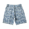 Shorts de Mezclilla Cuadros Azul Desteñido Estilo Urbano Europeo