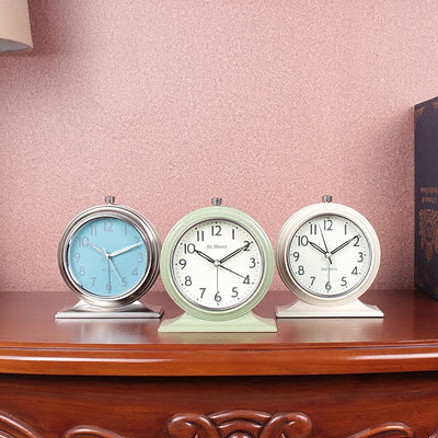 Reloj Despertador Silencioso Retro Grande de Péndulo para Mesita de Noche