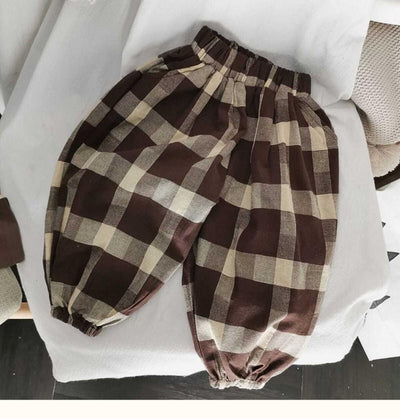 Pantalones Cortos Cuadrille Retro Holgados para Niños - Image 10