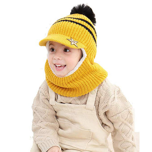 Gorro Infantil Tejido Grueso con Protección de Orejas