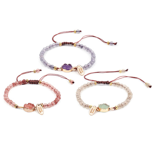 Pulsera de Piedras Facetadas 4mm Tejida a Mano - Joyería Artesanal - Image 2