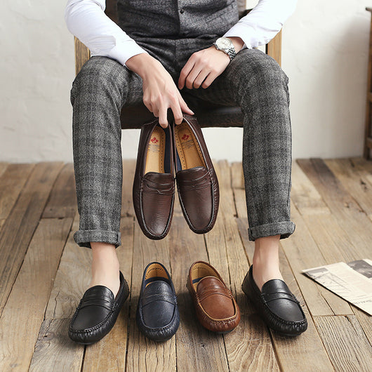 Zapatos Casuales de Cuero para Invierno - Mocasines Ejecutivos Cómodos