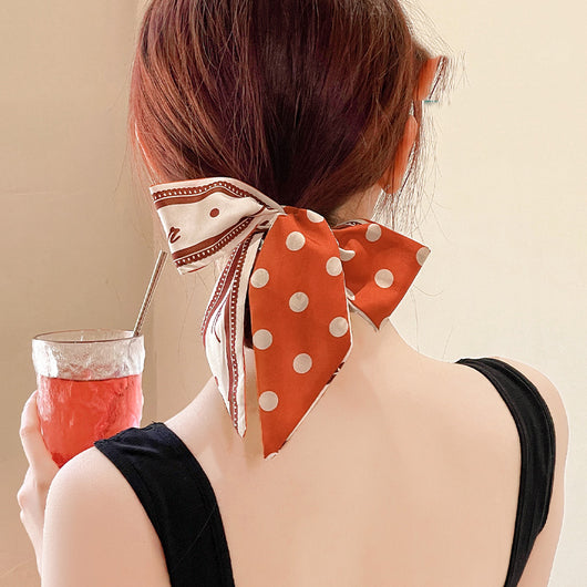 Pañuelo de Seda Estampado para Mujer - Diadema Versátil - Image 20