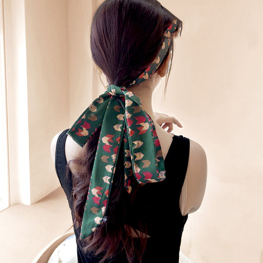 Pañuelo de Seda Estampado para Mujer - Diadema Versátil - Image 21