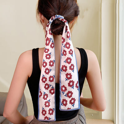 Pañuelo de Seda Estampado para Mujer - Diadema Versátil - Image 3