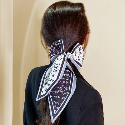 Pañuelo de Seda Estampado para Mujer - Diadema Versátil - Image 16