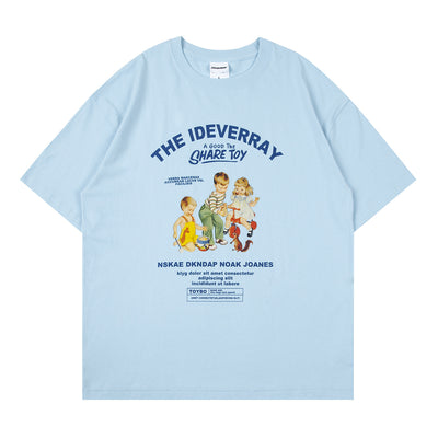 Camiseta Casual de Manga Corta para Hombre - Diseño Gráfico Tendencia Verano