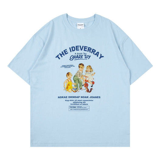 Camiseta Casual de Manga Corta para Hombre - Diseño Gráfico Tendencia Verano