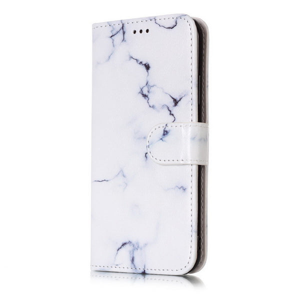 Funda Cartera Flip Mármol para iPhone 11 Pro Max, 12, X, XS Max, XR, 7, 8, 6 - Cuero 3D Visión