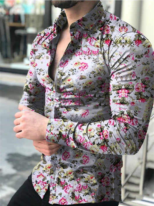 Blusa Casual Floral con Solapa para Talla Grande - Otoño e Invierno - Image 22