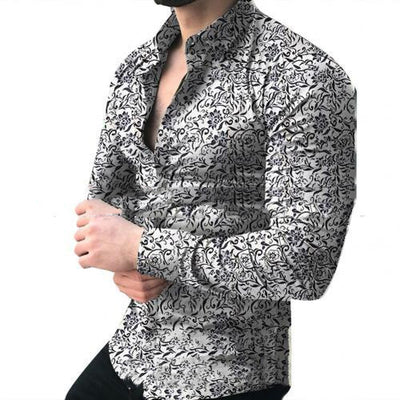 Blusa Casual Floral con Solapa para Talla Grande - Otoño e Invierno - Image 18