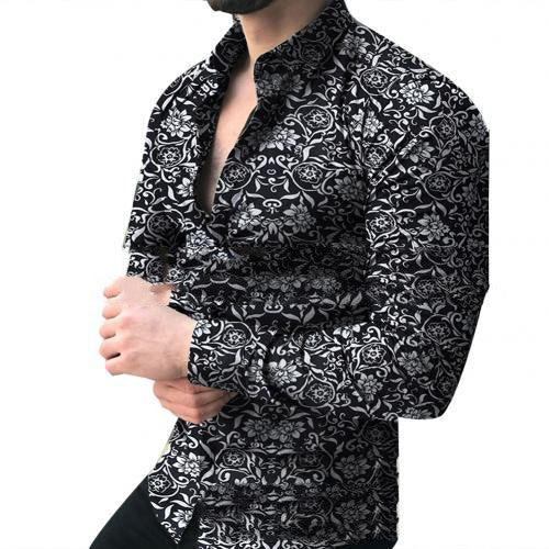 Blusa Casual Floral con Solapa para Talla Grande - Otoño e Invierno - Image 23