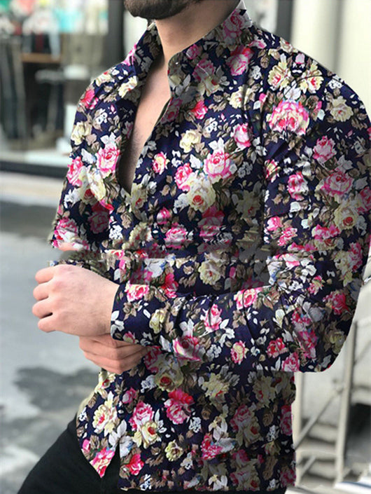 Blusa Casual Floral con Solapa para Talla Grande - Otoño e Invierno - Image 21