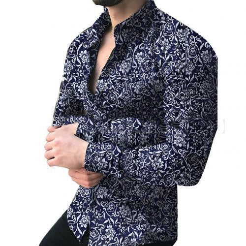 Blusa Casual Floral con Solapa para Talla Grande - Otoño e Invierno - Image 19