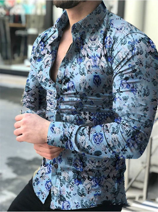 Blusa Casual Floral con Solapa para Talla Grande - Otoño e Invierno - Image 20