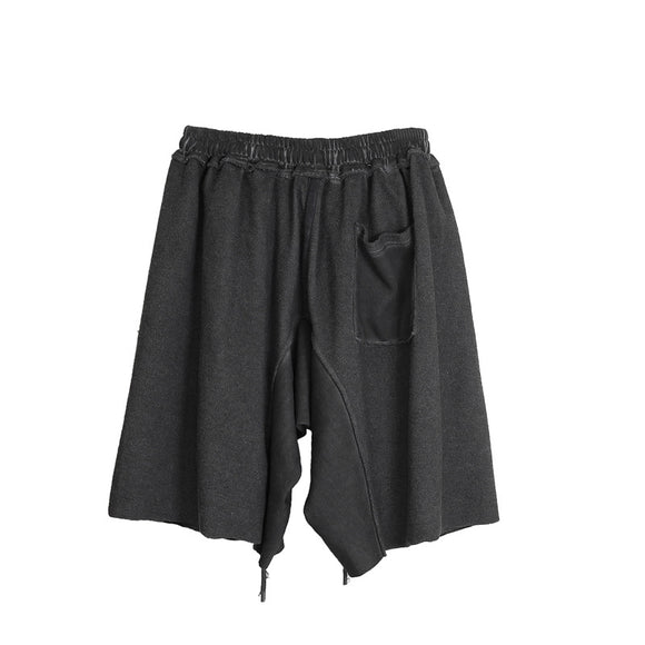 Shorts de Algodón con Costura Desgastada para Hombre