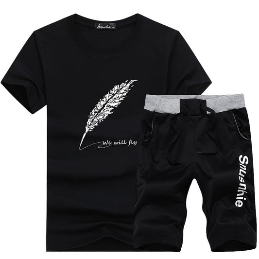 Conjunto Deportivo Casual para Hombre - Camiseta Manga Corta Verano
