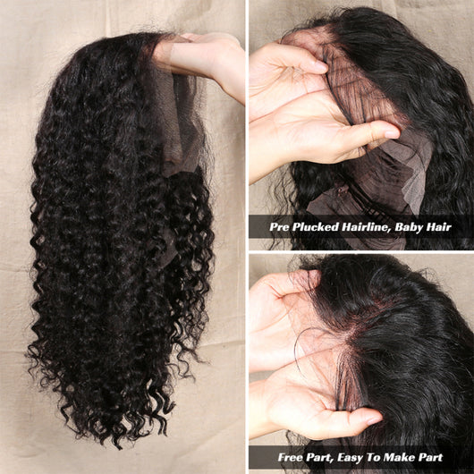 Peluca Rizada Negra Flequillo Lateral - Cabello Sintético Voluminoso Estilo Fashion - Image 7