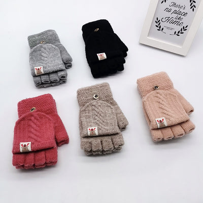 Guantes de Lana Tejidos con Dedos Convertibles para Niños - Image 8