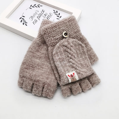 Guantes de Lana Tejidos con Dedos Convertibles para Niños - Image 14