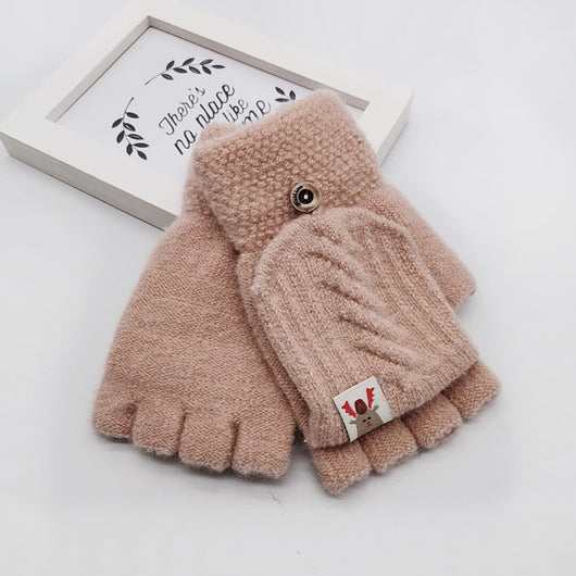 Guantes de Lana Tejidos con Dedos Convertibles para Niños - Image 10