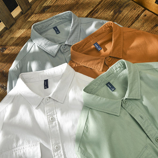 Camisa Blanca Suelta Estilo Hong Kong para Hombre - Algodón Manga Larga Casual - Image 5