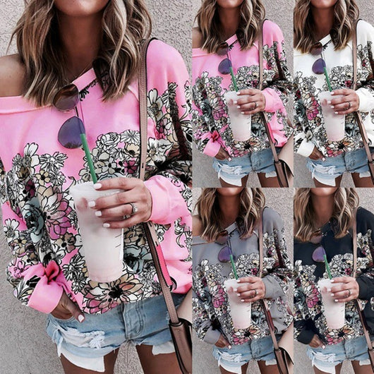 Sudadera Estampada de Manga Larga para Mujer