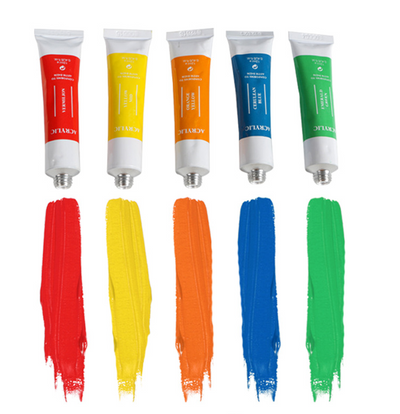 Set de Pintura Acrílica 24 Colores con Paleta y Pinceles Profesionales - Image 5
