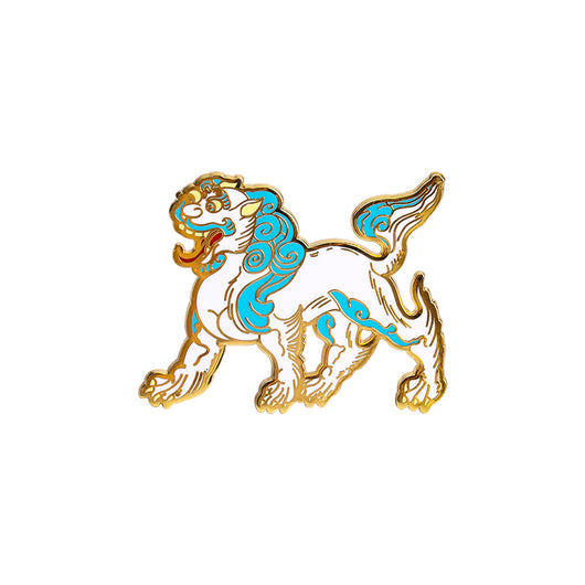 Broches de Metal Leones Academia Dunhuang - Diseño Artístico Tradicional - Image 3