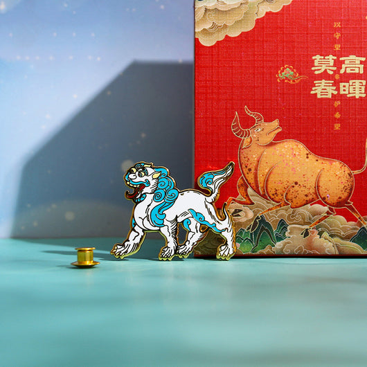 Broches de Metal Leones Academia Dunhuang - Diseño Artístico Tradicional - Image 4
