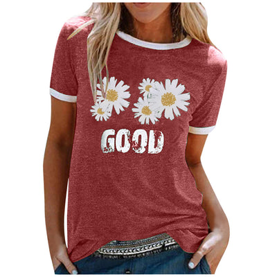 Blusa Estampada Margaritas para Mujer - Cuello Redondo Manga Corta - Image 11