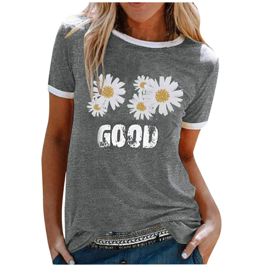 Blusa Estampada Margaritas para Mujer - Cuello Redondo Manga Corta - Image 5