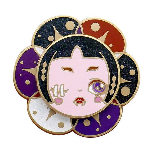 Broche Diseño Fantasy Kite Series Negro - Distintivo Esmaltado Personalidad Única